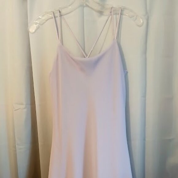 JUST CHOON Long Flormal Slip Dress size 5 Lilac Lavender Purple Strappy V-neck - Picture 1 of 13